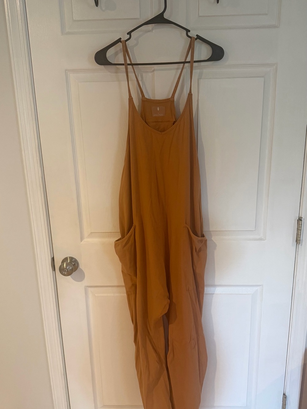 Free People Rust Orange Strappy Jumpsuit